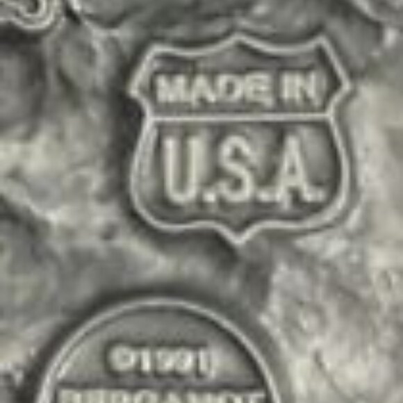 Vintage Biker Belt Buckle Live To Ride Screaming Eagle Banner 1981 Bergamot USA - Picture 6 of 9